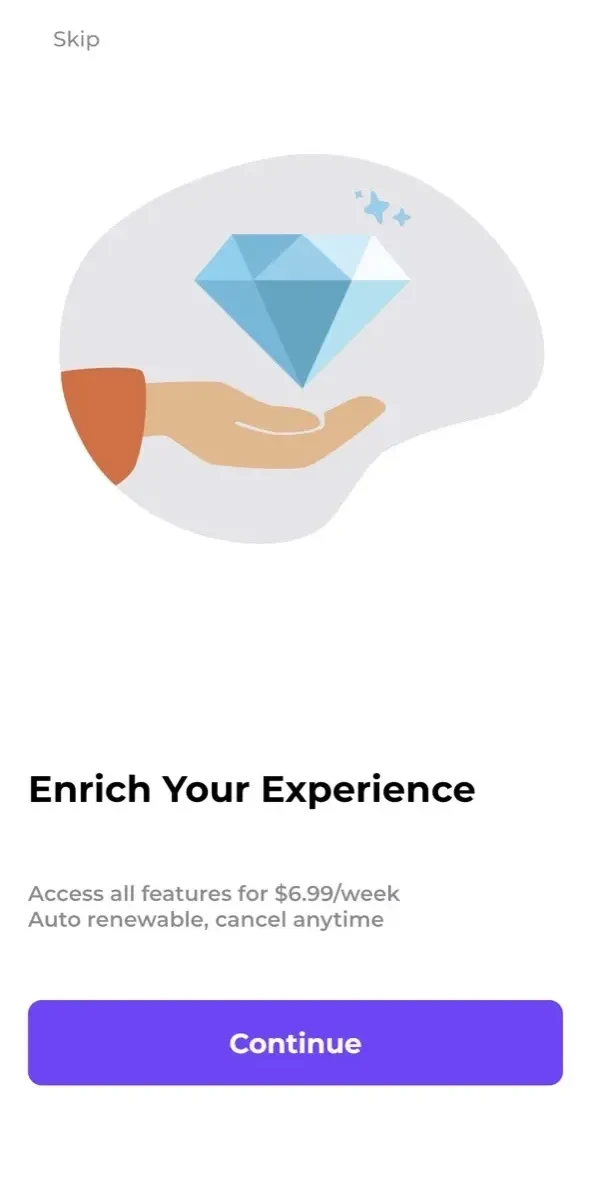 Louder paywall screen