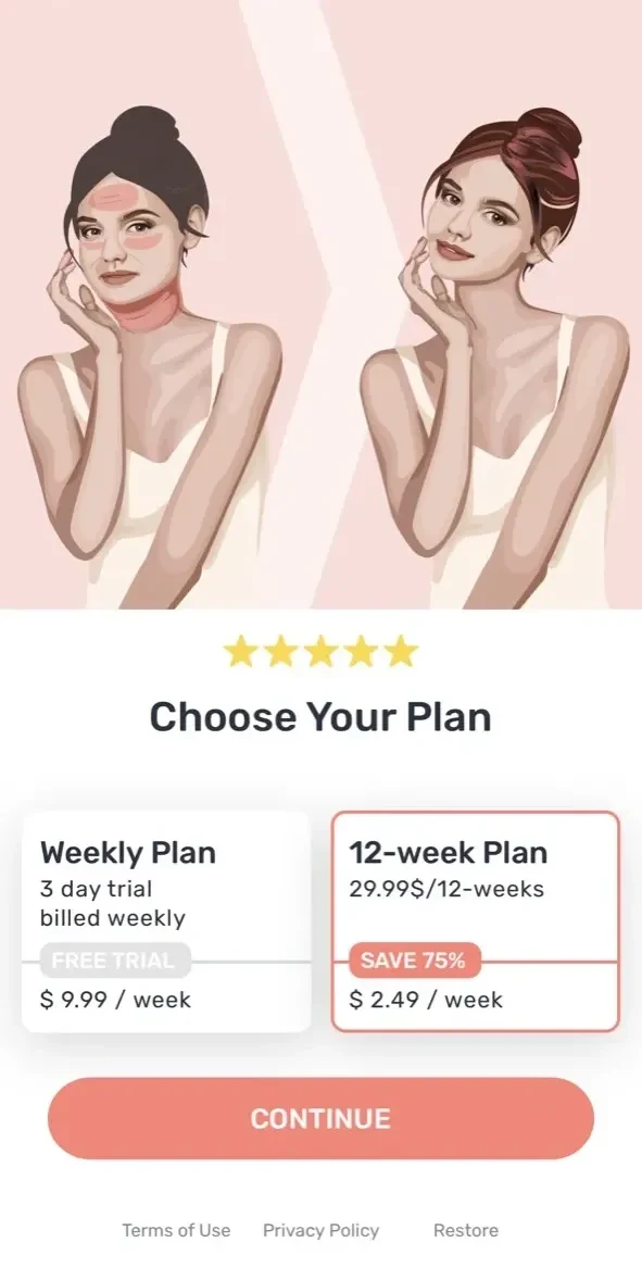 Luvly paywall screen