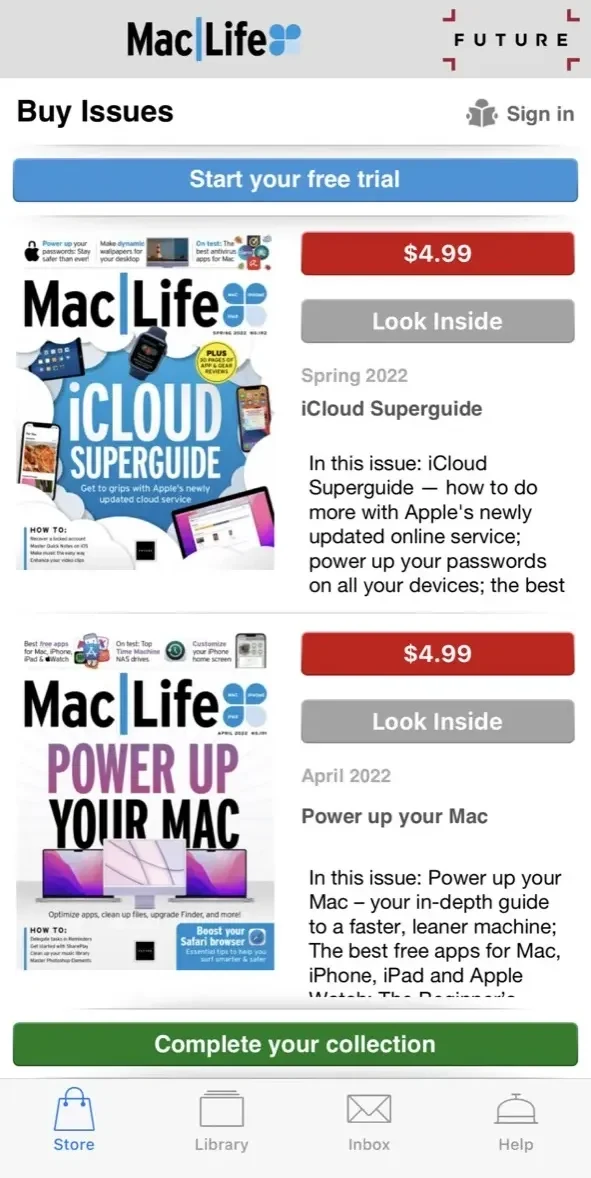 Mac paywall screen