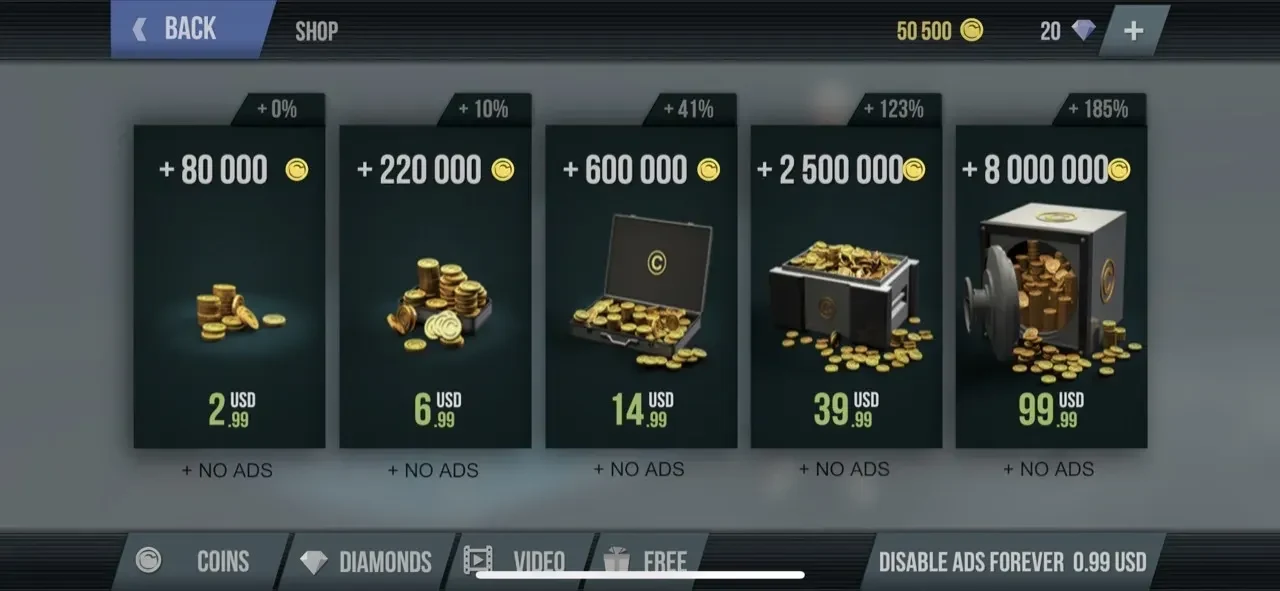 MadOut 2 paywall screen