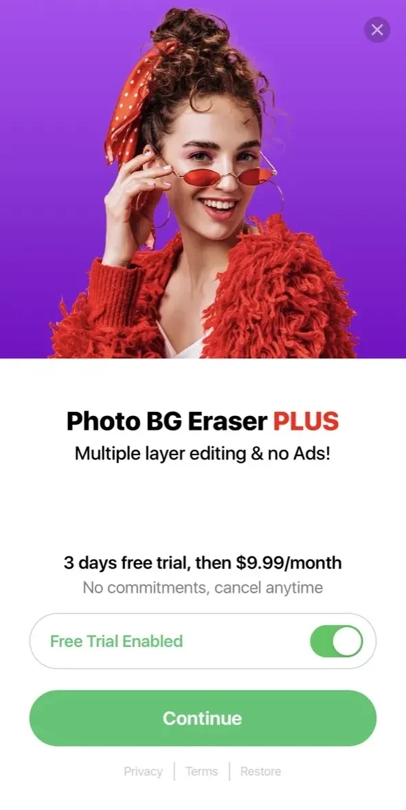 Magic AI Background Eraser paywall screen