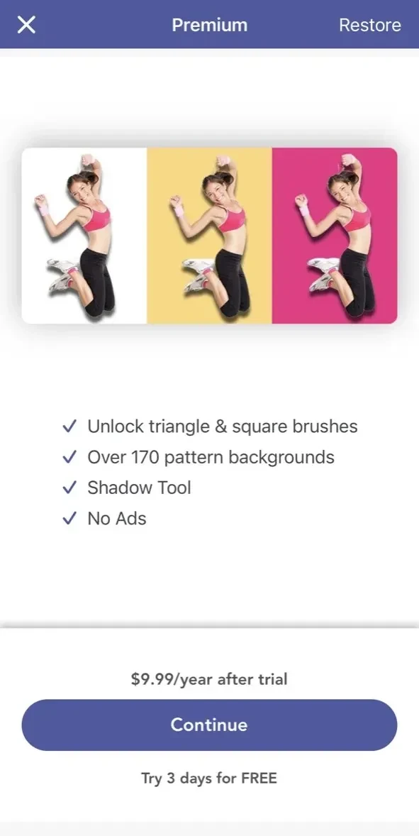 Magic Eraser Background Editor paywall screen