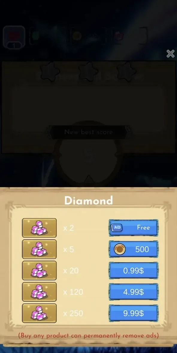 Magic Piano Tile Anime paywall screen