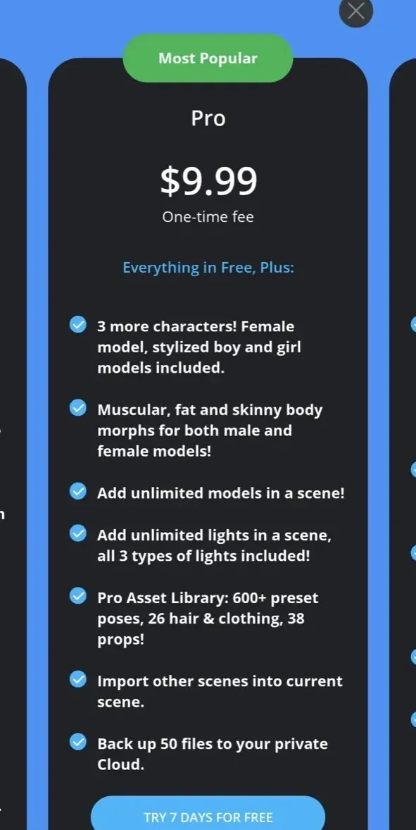 Magic Poser paywall screen