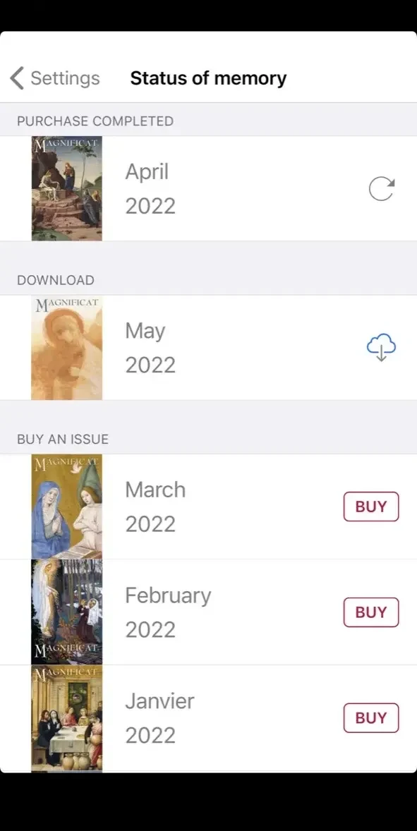 Magnificat English Edition paywall screen