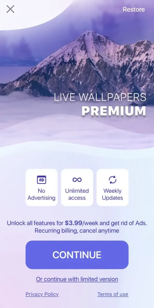 Make Your Own Wallpaper paywall screen