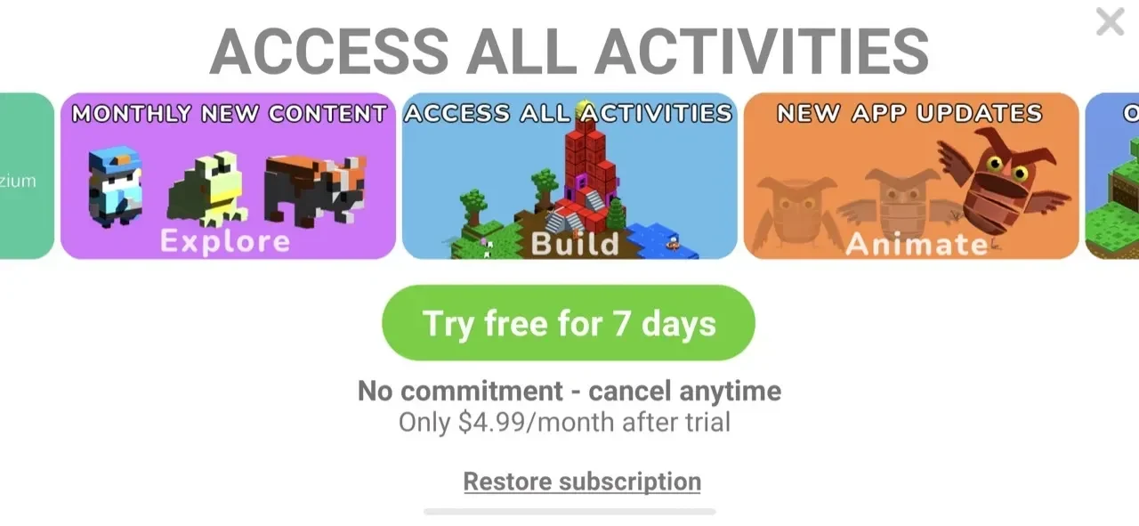 Maker Studio paywall screen