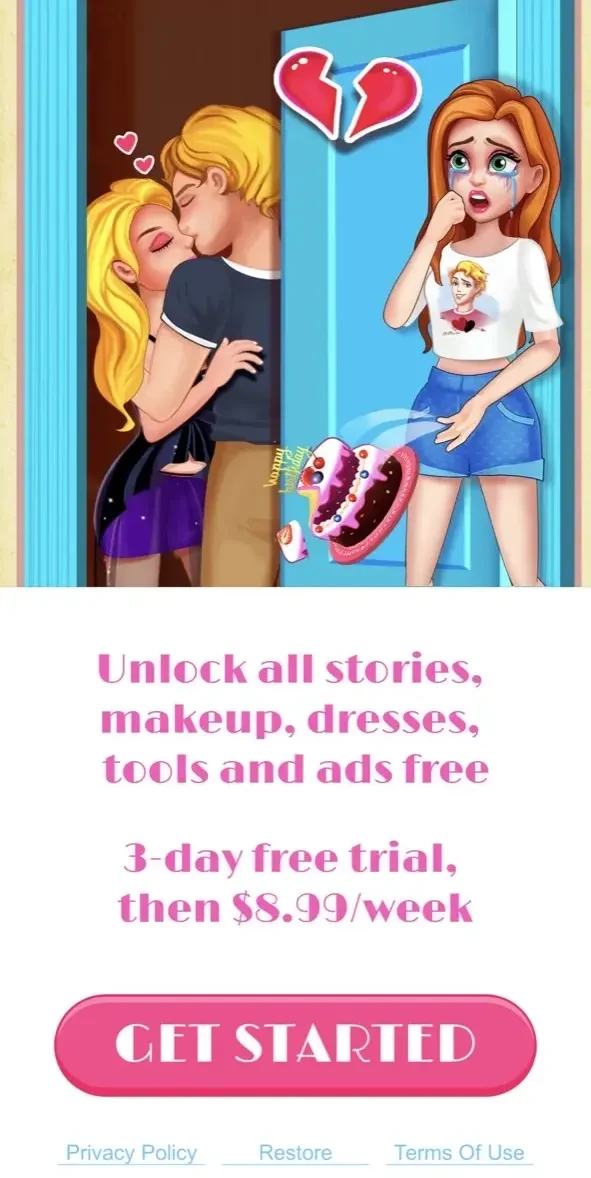 Makeup Games paywall screen
