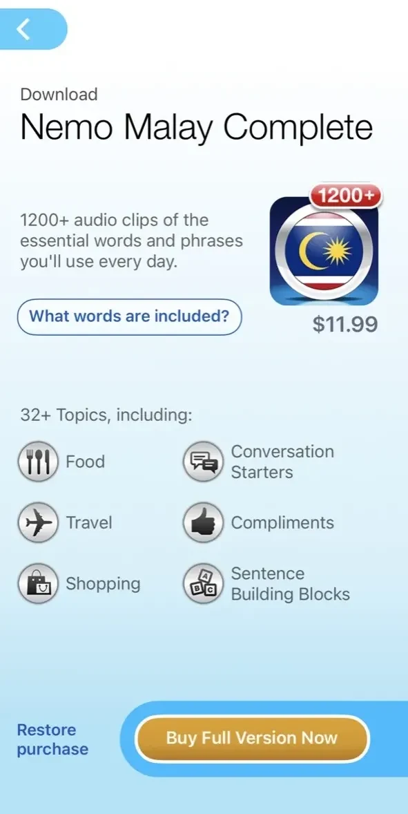 Malay paywall screen