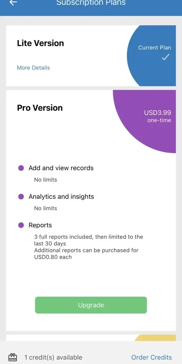 Manage My Pain paywall screen