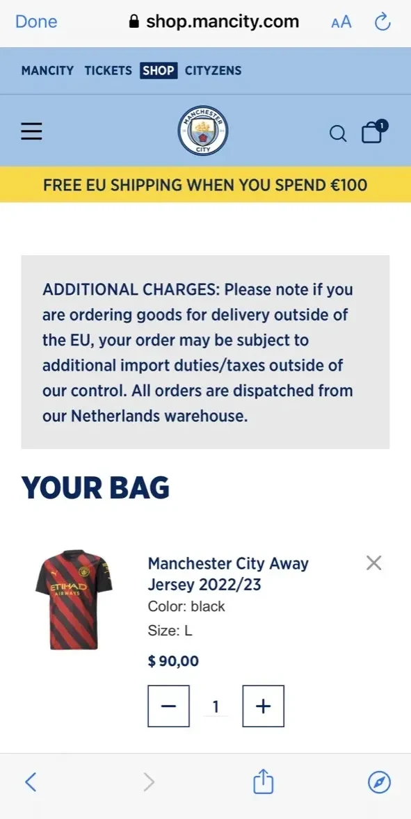Manchester City Official App paywall screen