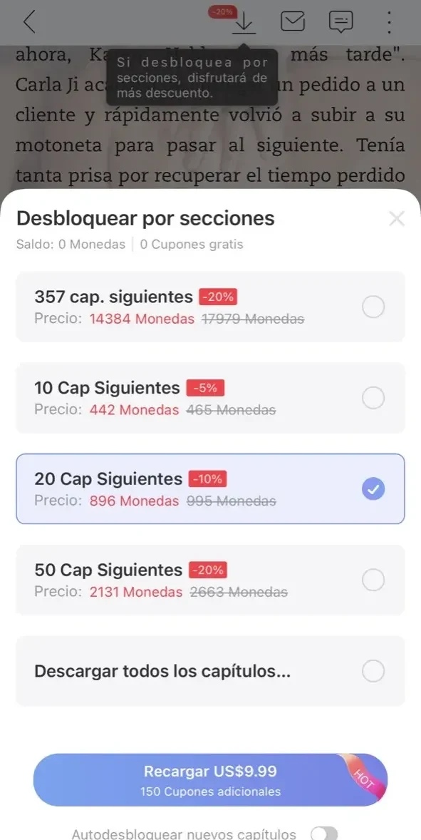 Manobook paywall screen