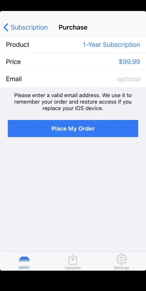 Manual of Patent Examining Proc. paywall screen