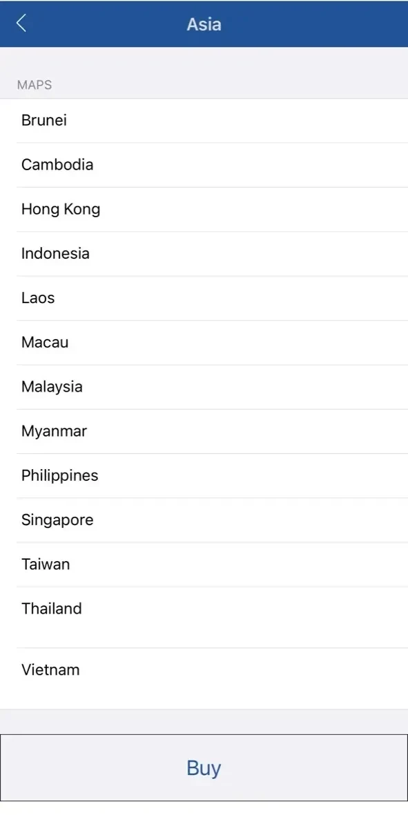 MapFactor Navigator paywall screen
