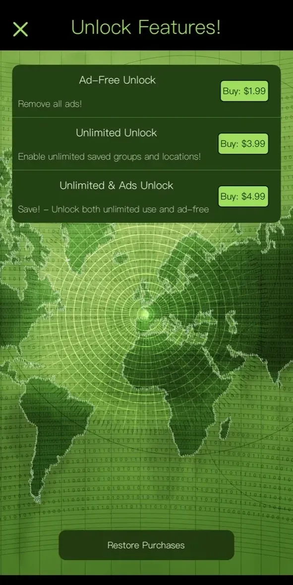 MapIt paywall screen