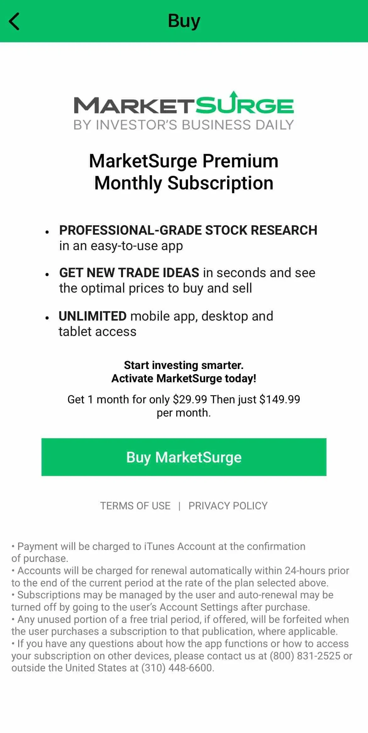 MarketSurge paywall screen