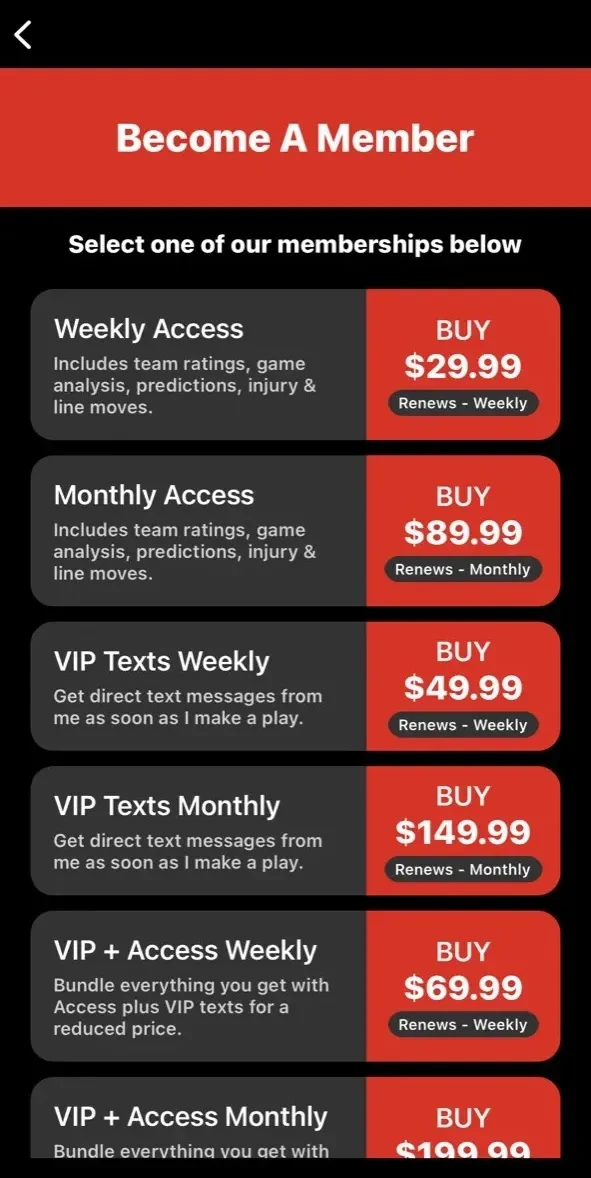 Massa Edge paywall screen