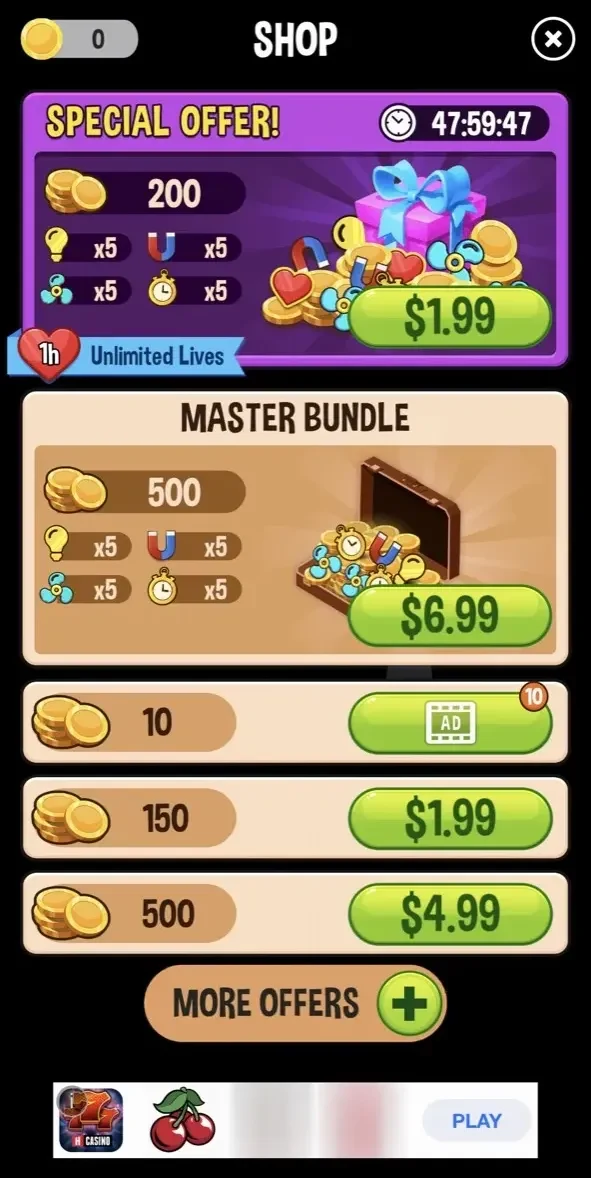 Match Pair 3D paywall screen