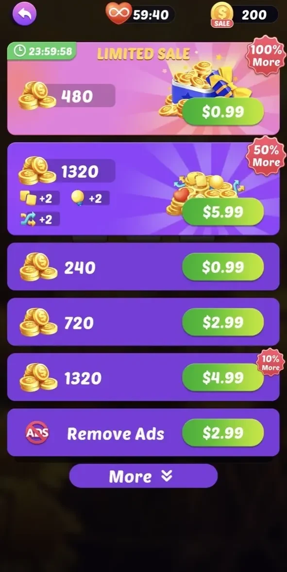 Match Tile Scenery paywall screen
