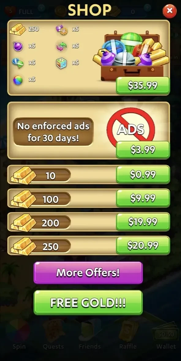 Match To Win paywall screen