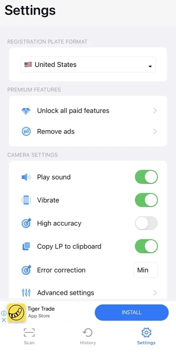MaxSoft Mobile LPR paywall screen