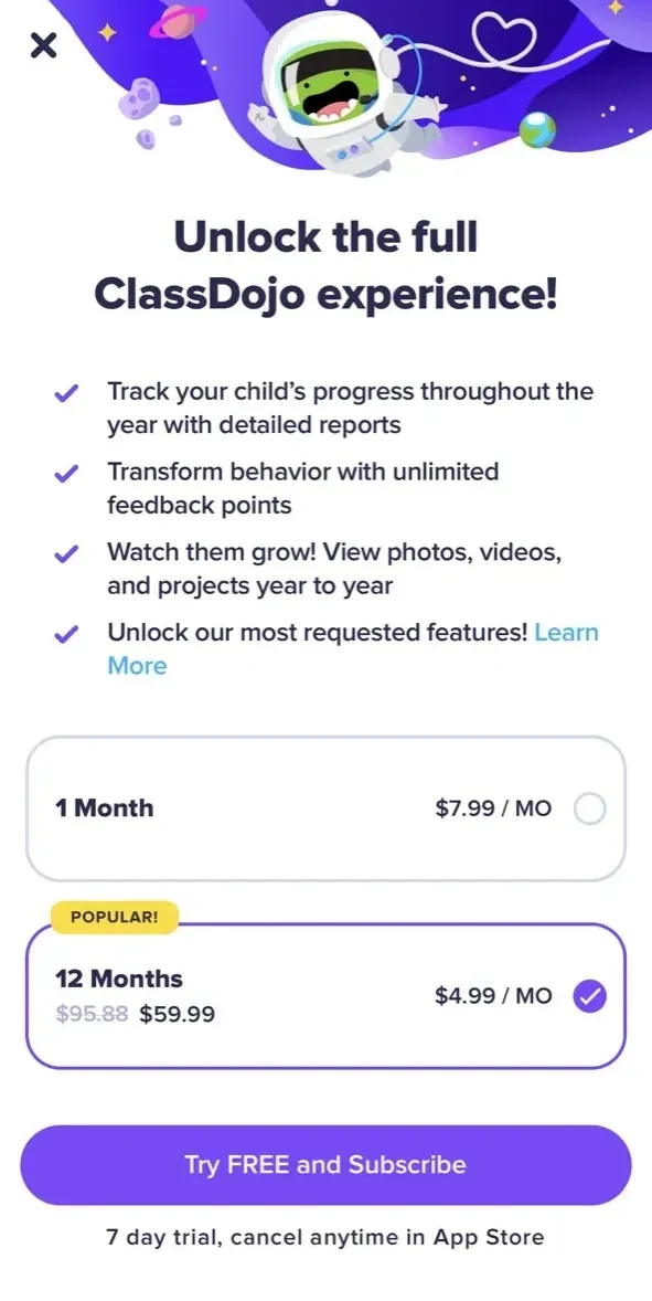 Meb paywall screen