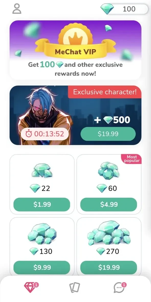 MeChat paywall screen