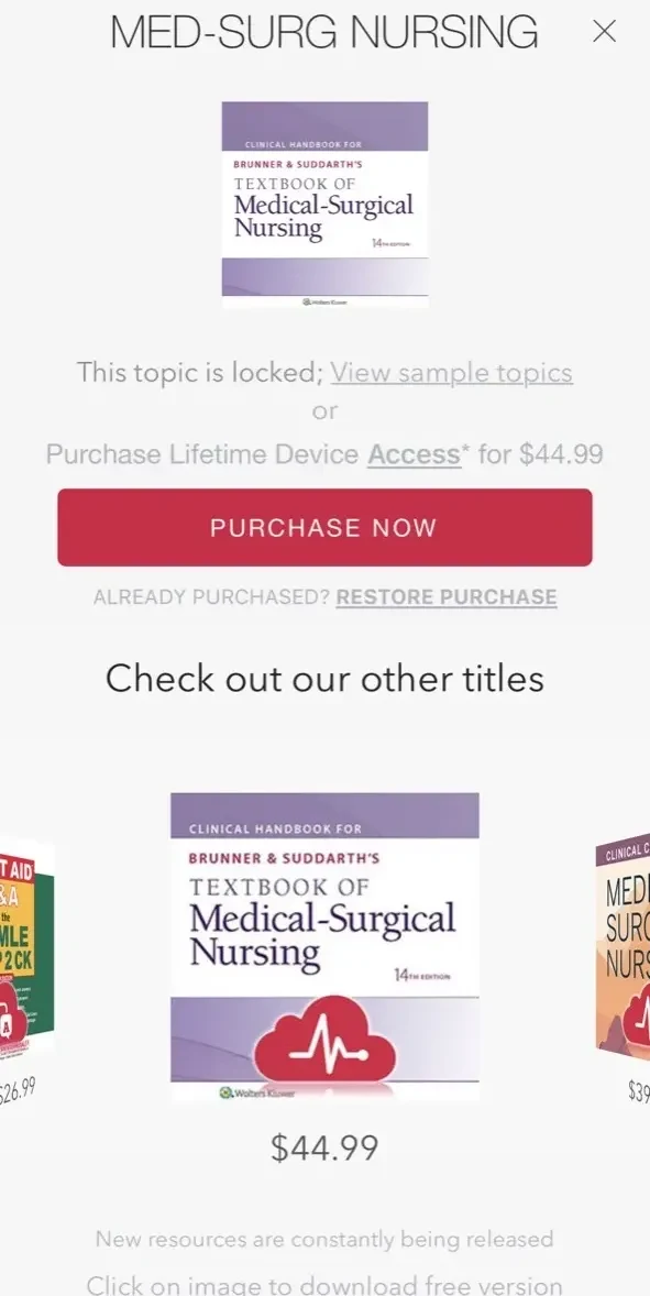 Med paywall screen