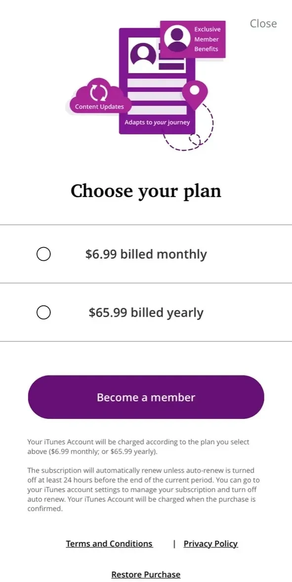Medications paywall screen