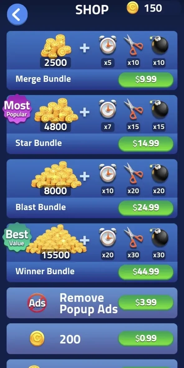 Merge Block paywall screen