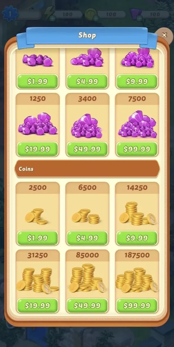 Merge Mansion paywall screen