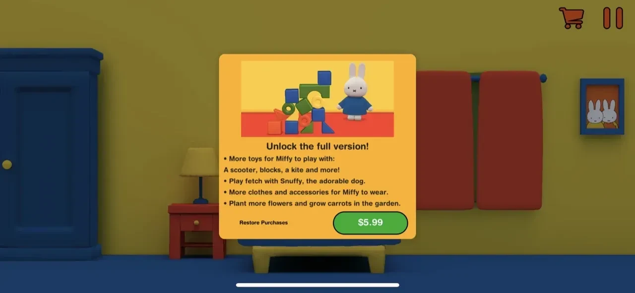Miffy's World paywall screen