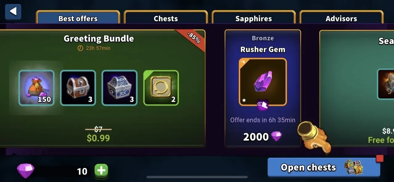 Million Lords paywall screen