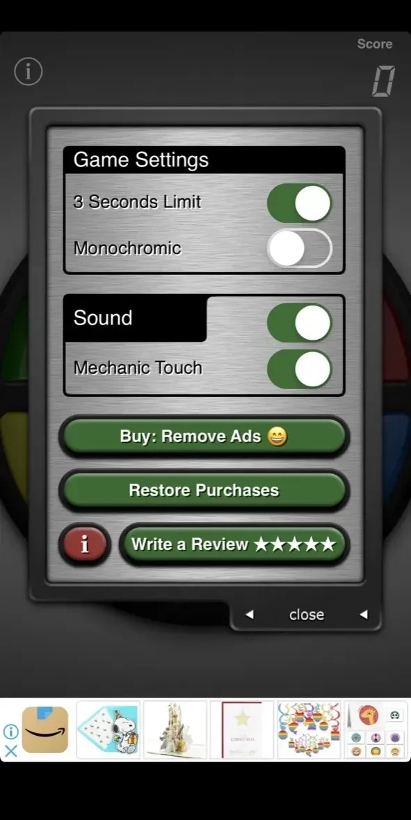 iMimic paywall screen