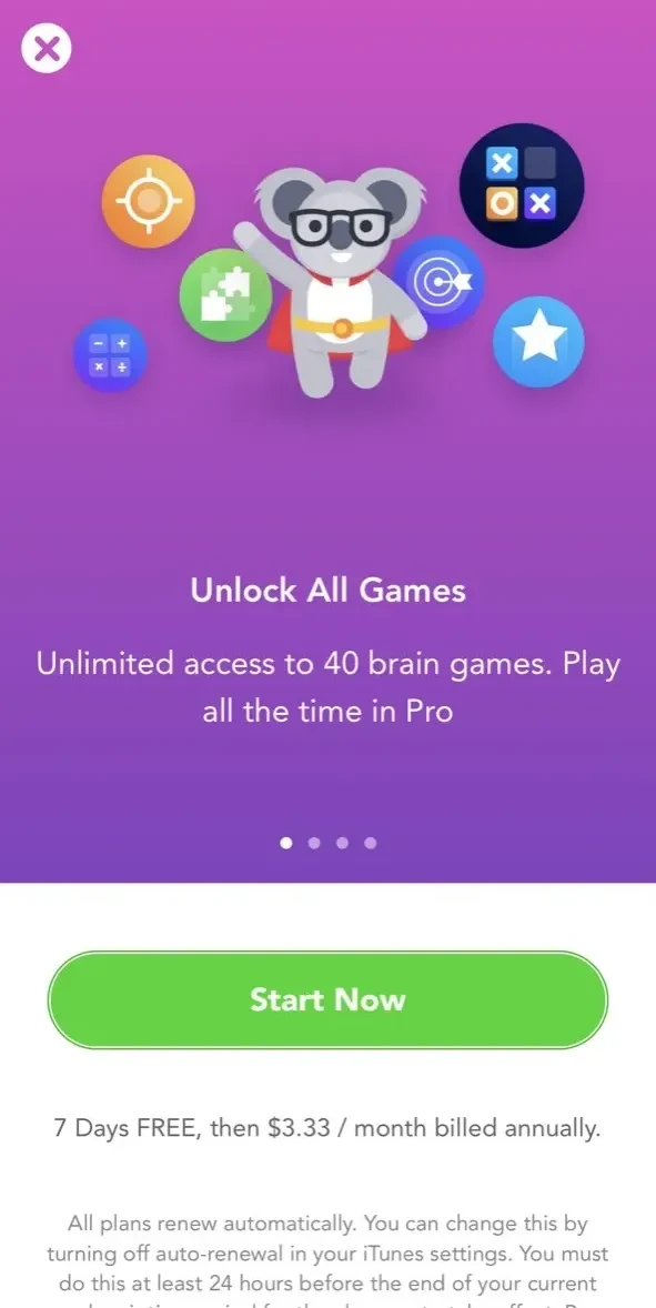 MindPal paywall screen