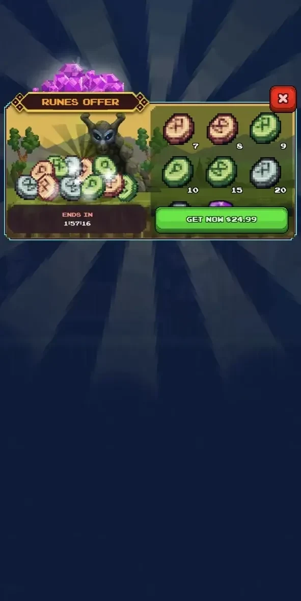Miners Settlement paywall screen