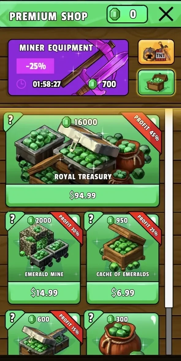 Minetap: Merge paywall screen