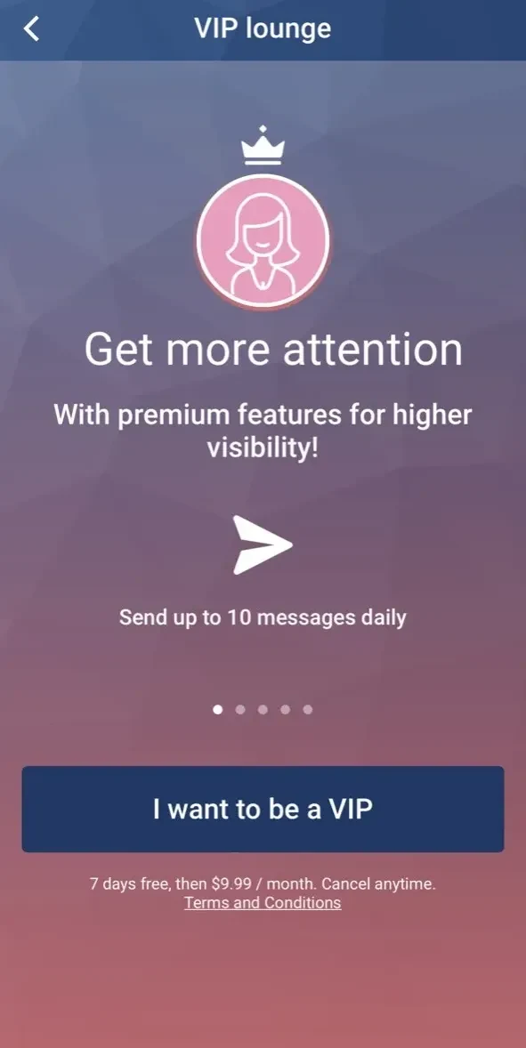 Minichat paywall screen
