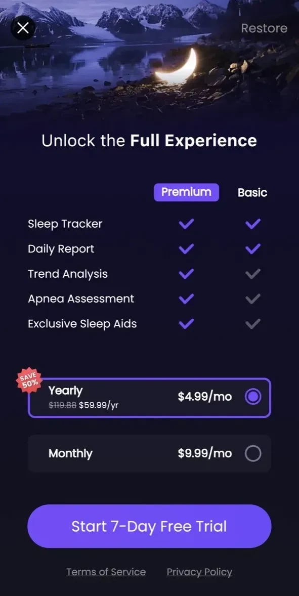 Mintal Tracker paywall screen