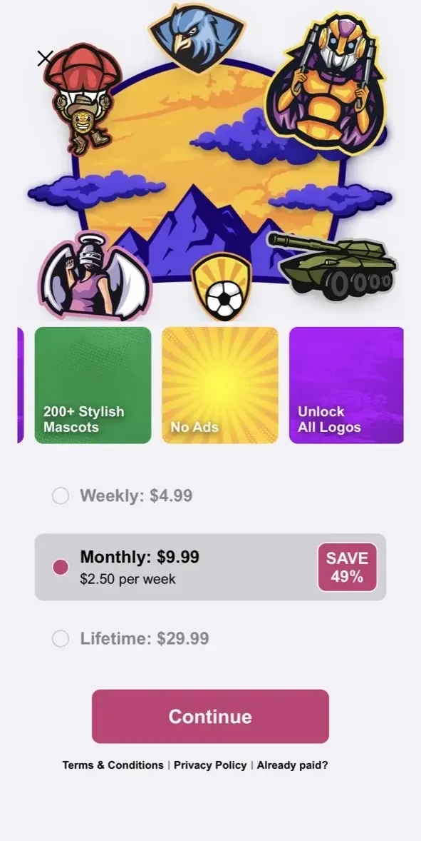 Mist paywall screen