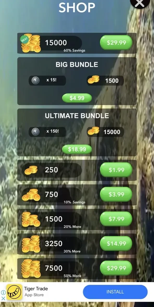 Misword paywall screen