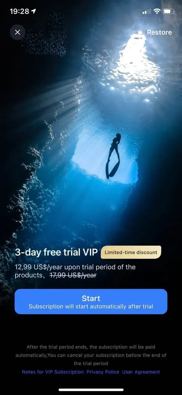 MIX-Photo Editor paywall screen