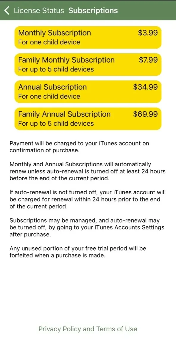 MMGuardian Parent App paywall screen