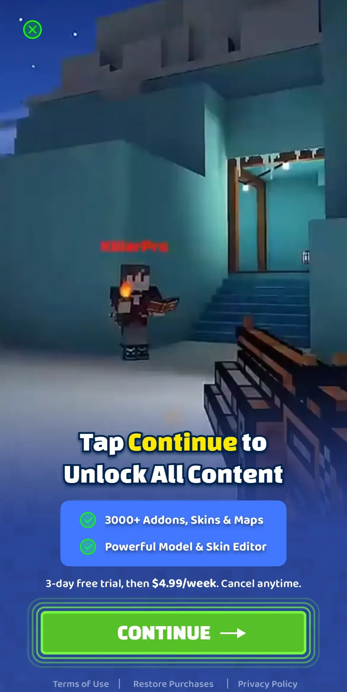 Craft Addons paywall screen