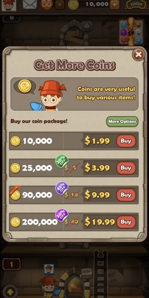 Monster Busters paywall screen