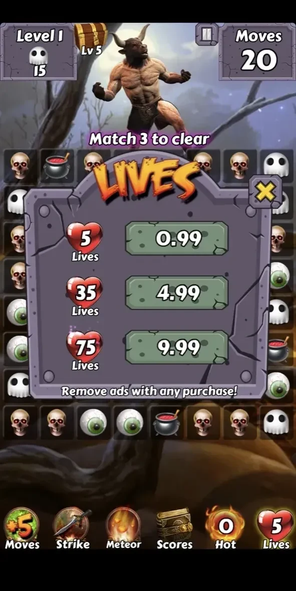 Monster Mash Mania Halloween paywall screen