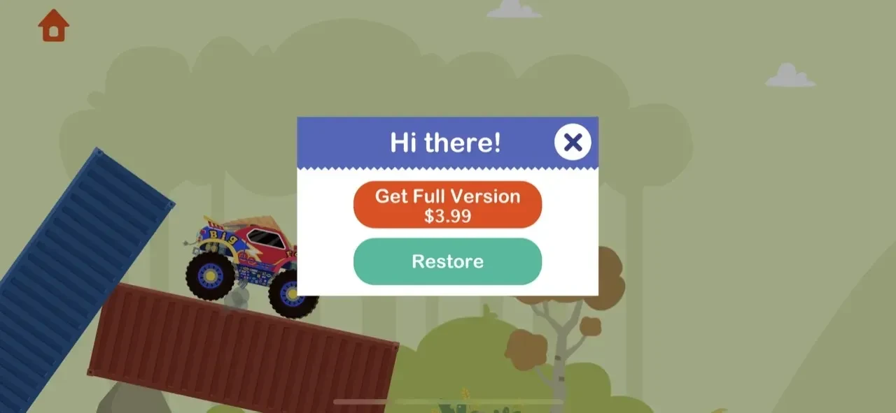 Monster Truck Go paywall screen