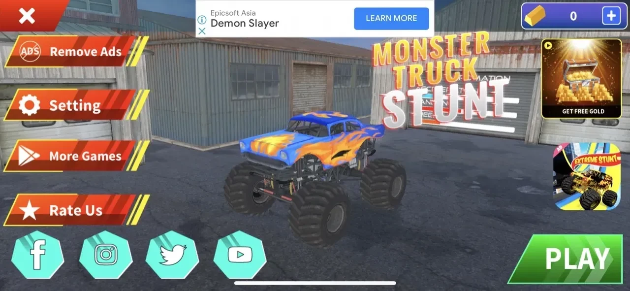 Monster Truck Xtreme Stunt MTD paywall screen