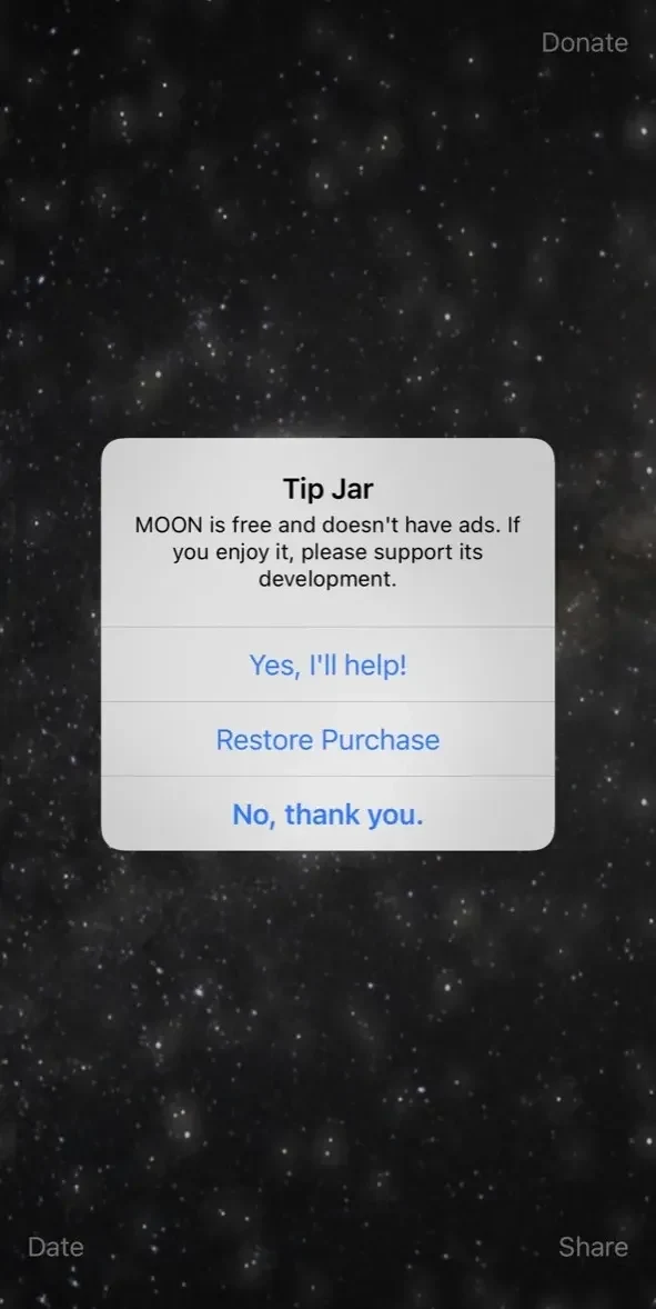 Moon paywall screen
