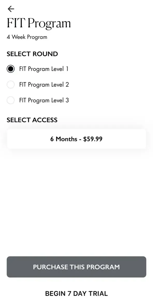 Move With Us paywall screen